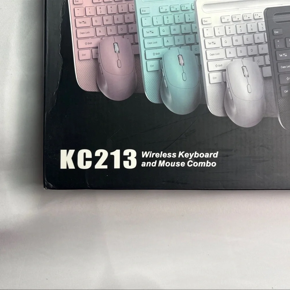 Wireless Keyboard and Mouse Set - Black and Gray